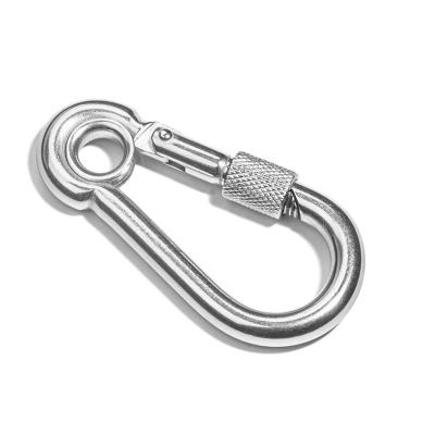 China Heavy Industry Stainless Steel Spring Snap Hooks With Eyelets And Screw Nuts for sale