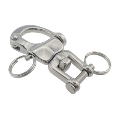 China Heavy Industry Anchor Boat Stainless Steel Clip Clevis Jaw Swivel Marine Rigging Snap Shackle for sale