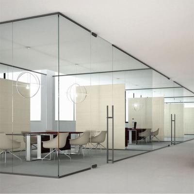 China Modern Accept Foshan Manufacturer Foshan Manufacturer Aluminum Frame Aluminum Frame Glass Wall Partition Office Custom High Quality Soundproof Glass Partition for sale