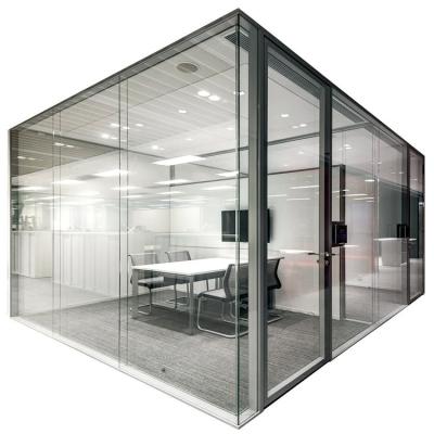 China Modern Made in China Division of Studio Space Office Designs Aluminum Glass Etching Cheap Simple Glazing Glass System for sale