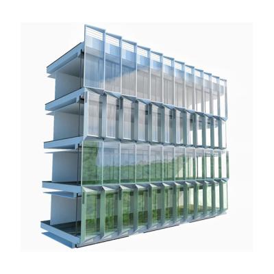 China Customized Aluminum Frame Type Curtain Wall Profile Unit Industrial Composite Glass Curtain Wall for sale