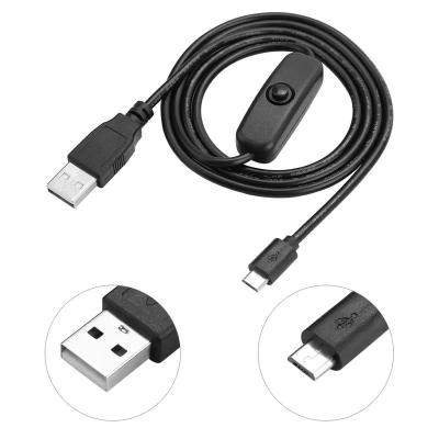 China For Raspberry Pi 3/3B/3B+ Micro Power Cable 5V 3A Power Adapter USB Charging Cable With On/Off Switch For Raspberry Pi 3 2 B B+A for sale