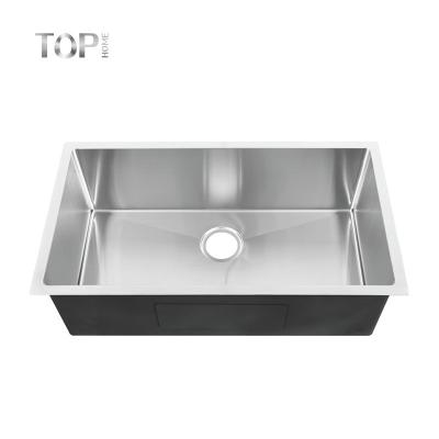 China Modern Hot Selling Single Bowl Kitchen Sinks 16 Gauge Stainless Steel Undermount Sink for sale