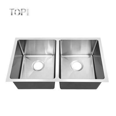 China Modern New Design Modern Stainless Steel Double Bowl Kitchen Sink For Bar for sale