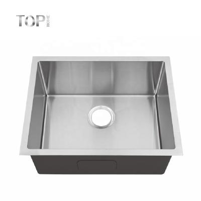 China Modern Modern Sanitary Ware Wash Basin Undermount Single Bowl Stainless Steel Kitchen Handmade Sink for sale