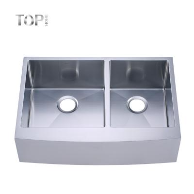 China Modern Double Bowl Sinks Manufacturer Stainless Steel Double Basin Kitchen Sink for sale