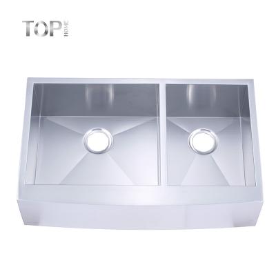 China Modern Multi Functional Farm 304 SS Large Double Bowl Kitchen Sink For Sale for sale