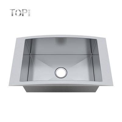 China Modern Hot Selling 28 X 16 Inch Stainless Steel Single Bowl Topmount Kitchen Sinks for sale