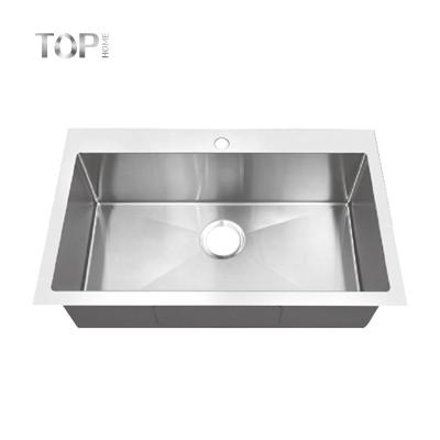 China Modern Hot Selling Top-Mount Handmade Commercial Kitchen 304 Stainless Sink for sale