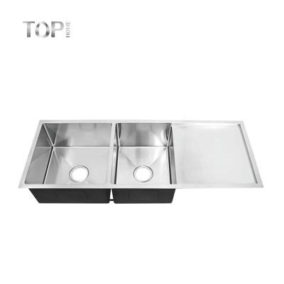 China Modern Hospital Operating Room Stainless Steel Double Bowl Hand Washing Sink for sale