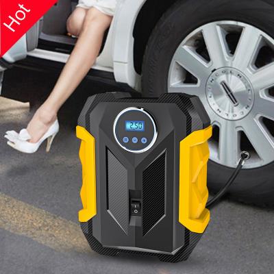 China Emergency Light CARSUN PowerTiger Portable Car Compressor For Home Wheel Tire Bike Inflator Vacuum Smart Digital Pressure Car Compressor for sale