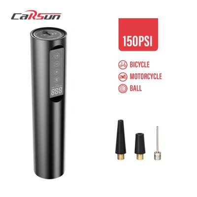 China CARSUN Light 281301 Portable Rechargeable Aluminum Mini Hand Sports Accessories Bike Emergency and Motorcycles Air Pump for sale