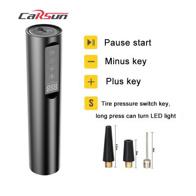 중국 CARSUN 281302 Mini Intelligent Cordless Digital Display Multi-funtion Battery Operated Tire Inflator High Pressure Cordless Car Compressor 판매용