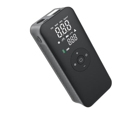 China Smart Wireless Portable Tire Pressure Monitor New Digital Tire Inflator Air Compressor Power Bank For Car à venda