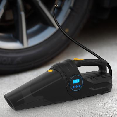 China 12v Electric Car Multi-Funtion Inflator Compatible Digital Tire Compressor Fully Automatic Vacuum Cleaner For Motorcycle Car Inflator for sale