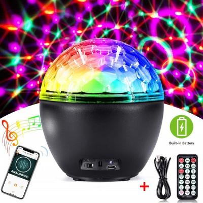 China Garden 16 Color Fashion Mini Music Magic Ball Disco Party Projector Light With Speakers for sale