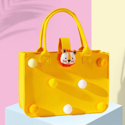 China Fashion Hot Selling Bag Custom Logo Eco-friendly Felt Handmade Cartoon Felt Purse Handbag Set for sale