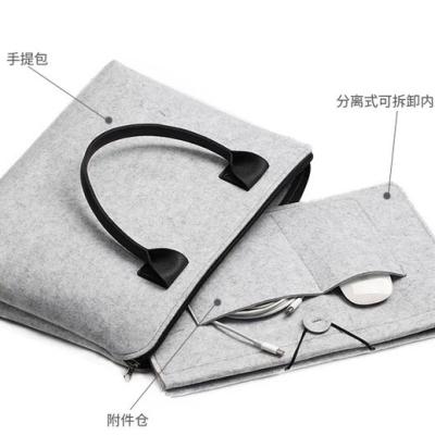 China Hot Selling Polyester Waterproof Portable Cases Felt Briefcase Laptop Bag for sale