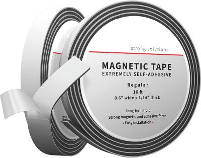 China Competitive Price Industrial Flexible Neodymium Magnet Strip Fridge Door Magnetic Soft Strip 10 Feet Long for sale