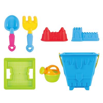 China Entertainment Toys Plastic Bucket Sand Summer Play Castle Mold And Beach Toy With Digging for sale