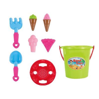 China Plastic Beach Toy Bucket Shovel Play Set Entertainment Toys Kids Summer Favorite Game for sale