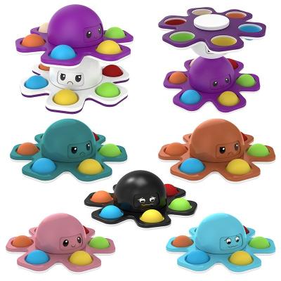 China Silicone Octopus Spinner Relieve Emotional Stress For Adults And Children Stir Toy Push Bubble Octopus Toy for sale