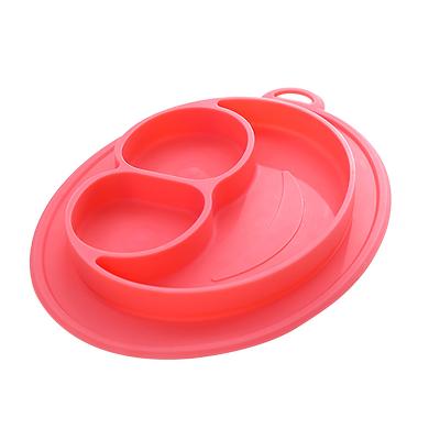 China Toddler Clean Ceasy BPA Loading Disposable Suction Placas Silicona Food Grade Free Non-slip Baby Dish Silicone Suction Dishes for sale