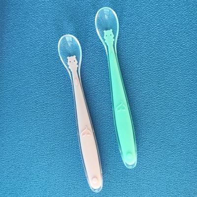 China P.P. Cuchara De Bebe BPA Free Color Toddler Newborn Feeding Cuchara De Silicona Para For Baby Silicon Spoon Silicone for sale