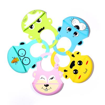 China BPA Free Factory Customization Wholesale Cartoon Silicone Baby Bib for sale