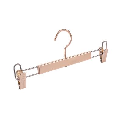 China New Aluminum Pants Hanger Best Metal Hanger Clip Luxury Wholesale Classic/Postmodern Pants Hanger With Clip for sale