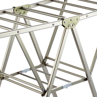 China Customization Factory Direct Custom Foldable Rack Hanger Cloth Drying Foldable Rack Stainless Steel Outdoor Clothes Drying Rack for sale