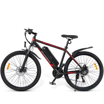 China Multifunctional Canada Type Running Mountain Electric Bicycle SAMEBIKE 26inch 21Speed ​​350W With Suspension Fork for sale