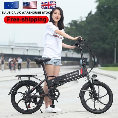 China US delivery aluminum alloy 20inch 350W 48V10.4AH lithium battery city current ebike electric bicycle 72H for sale