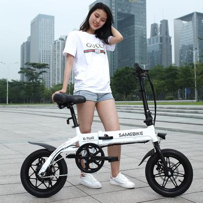 China NO Warehouse Delivery SAMEBIKE Electrical& Overseas Aluminum Alloy Driving Model Removable Battery Foldable City E Bike for sale