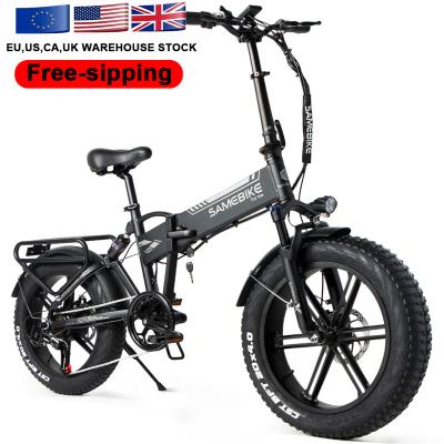 China European warehouse free shipping 20 inch 750W tire aluminum alloy large folding e bike fat tire electric bike for sale