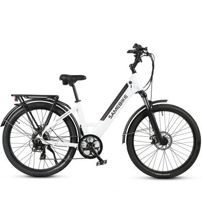 China 27.5 Inch 36v 10a 350w Rear Brushless Motor e Bike New Style 27.5 Aluminum Alloy 2022 SAMEBIKE Electric City Bicycle Ebike for sale