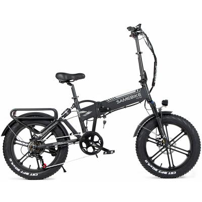 China Aluminum Alloy 20 Inch Aluminum Alloy Full Suspension Mountain Foldable Frame 21 Speed ​​Fat Tire Folding E Bike for sale