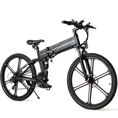 China LO26-II Aluminum Alloy Leisure Folding Electric Hybrid Bike Colorful LCD Display Electric Bicycle for sale