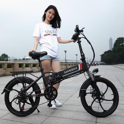 China SAMEBIKE China Factory Aluminum Alloy Frame 20inch Multifunctional Lithium Battery Foldable Tire Electric Bike for sale