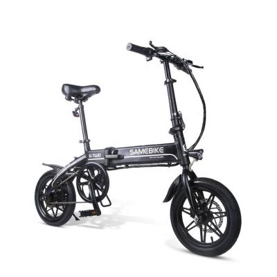 China Fast Delivery SAMEBIKE Aluminum Alloy 250w Motor Aluminum Alloy Portable Frame 14 Inch Electric Bike for sale