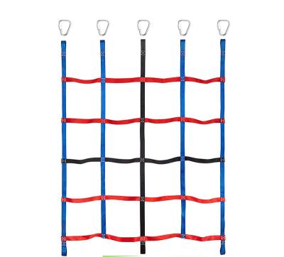 China Contemporary Climbing Cargo Net For Kids Swingset Net Polyester Climbing Rope Ladder For Net Obstacle Jungle Gyms Playground Ribbon Neck for sale