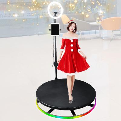 China Custom Enclosure 360 ​​Degree Rotation Photo Camera Accessories Logo Vogue Booth 360 Stylish and Fun with Glowing LED Lights 360 Photo Booth Case for sale