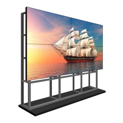 China Digital 4K 2x2 3x3 Large Screen LCD Monitor CCTV System Indoor Video Wall Display With Small Bezel for sale