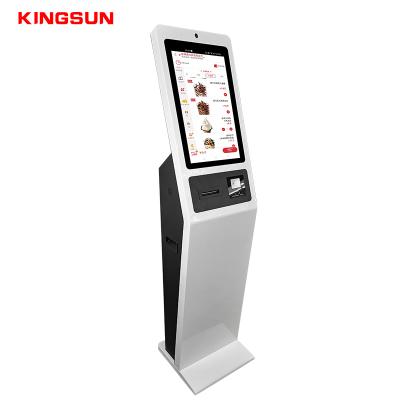 China Shopping mall self service flexible self service payment kiosk ordering device with printer and card reader floor stand for sale