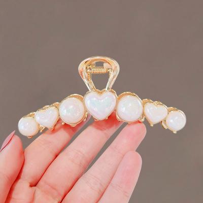 China Girl Luxury Hair Clip Large Metal Hair Clip Fashion Retro Claw Hair Accessories Metal Hair Clip for sale