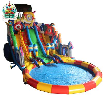 China Colorful Portable Inflatable Playground Water Park Price Inflatable Water Park Slides Pool for sale