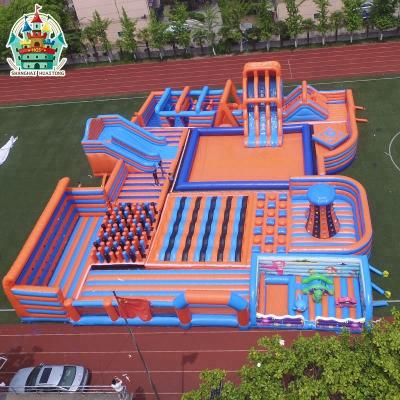 China amusement park 623 square meter amusement park inflatable bouncy castle for sale