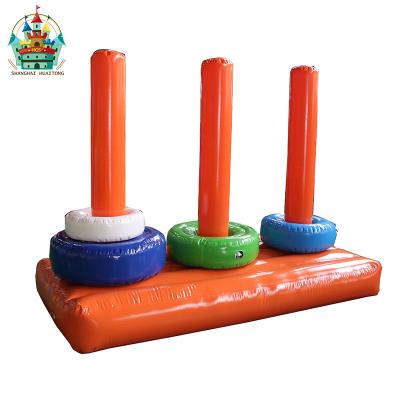 China Hanoi Sports Meeting or Amusement Park Inflatable Team Building Tower Puzzle Inflatable Ring Putting Game for sale