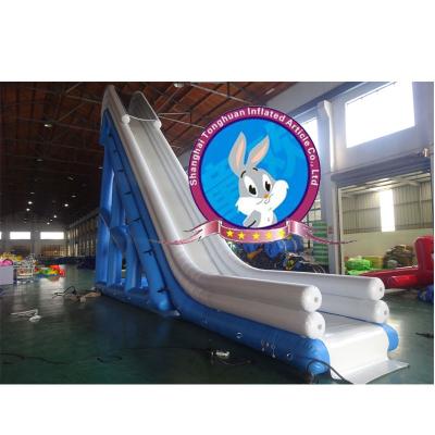 China Luxury Custom Dock Cruiser Boat Use Floating Inflatable Water Slide Yacht Slide for sale