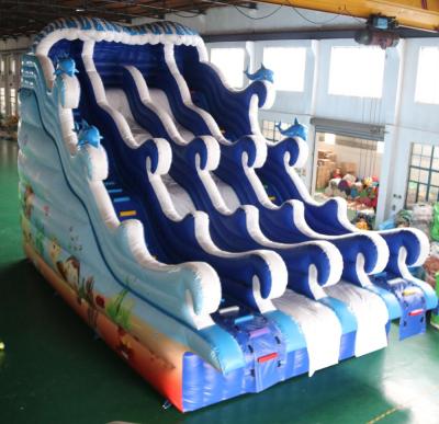 China three drop falls inflatable water slide for pool / water slide for kids and adults LWH: 11*4.5*5m or customized size for sale